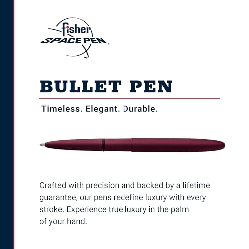 FISHER Space Pen Bullet Pen, Ballpoint, Black Cherry, Cerakote Finish, Black Ink - electronicsexpo.com - Pens