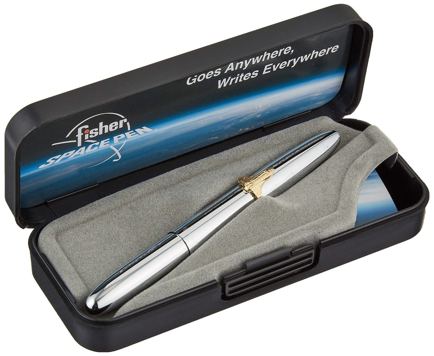 Fisher Space Pen, Bullet Space Pen with Shuttle Emblem, Chrome - electronicsexpo.com - Pens