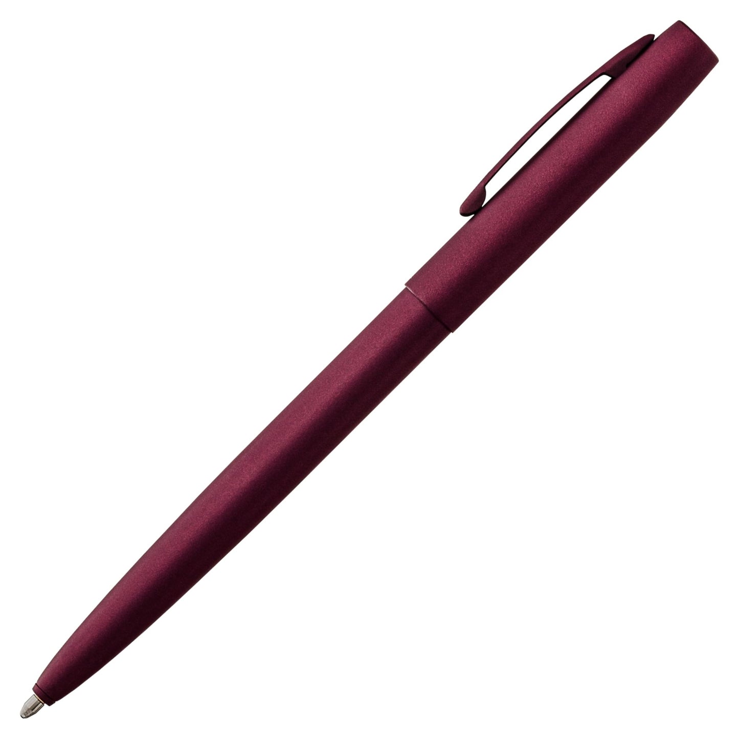 Fisher Space Pen Cap - O - Matic Pen, Ballpoint, Black Cherry, Cerakote Finish, Pocket Clip, Black Ink - electronicsexpo.com - Misc