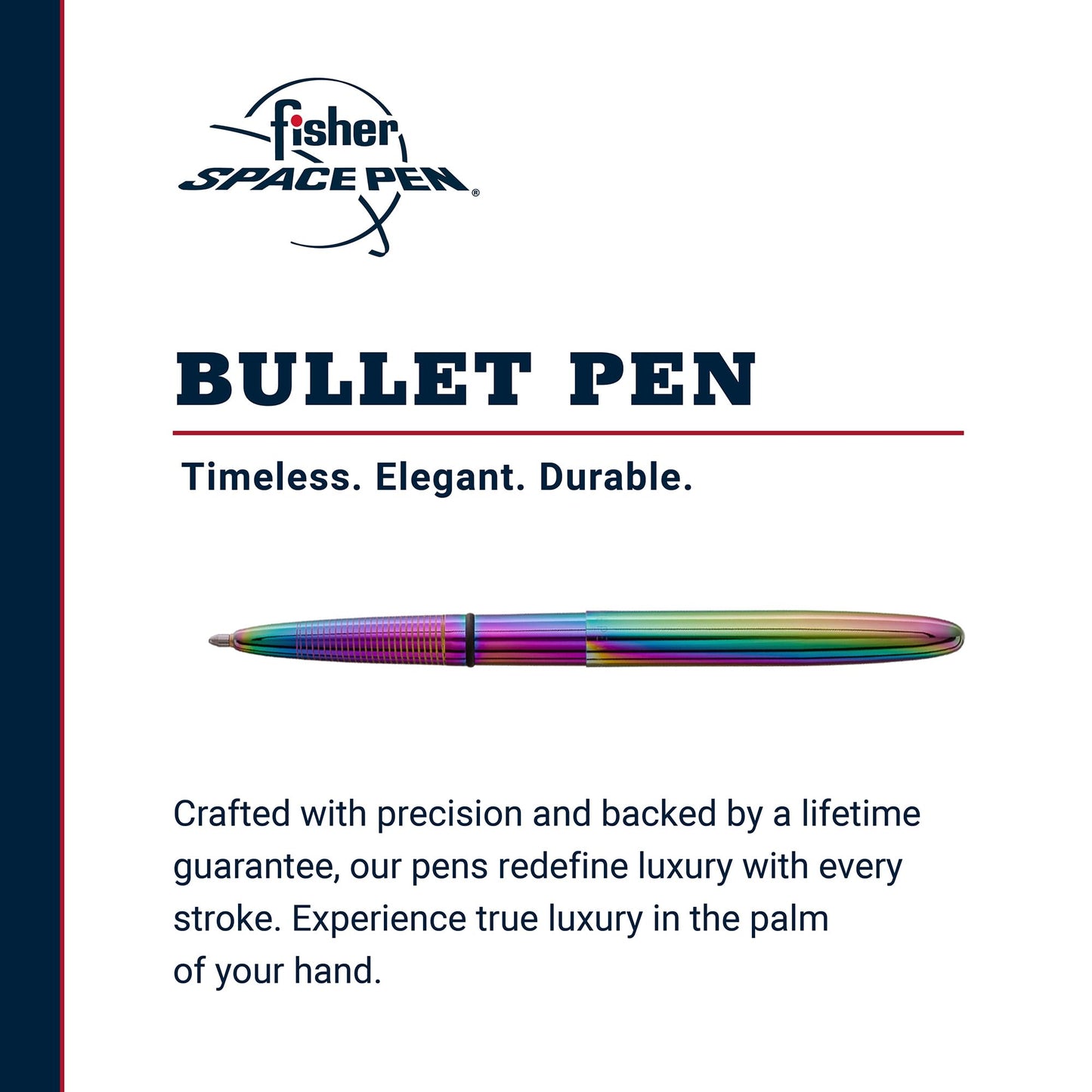 Fisher Spacepen 400RB - Rainbow Titanium Nitride Bullet Space Pen - electronicsexpo.com - Pens
