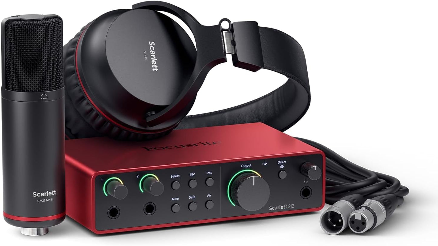 Focusrite Scarlett 2i2 Studio USB - C Audio Interface with Microphone and Headphones (4th Gen) - electronicsexpo.com - Audio Interfaces