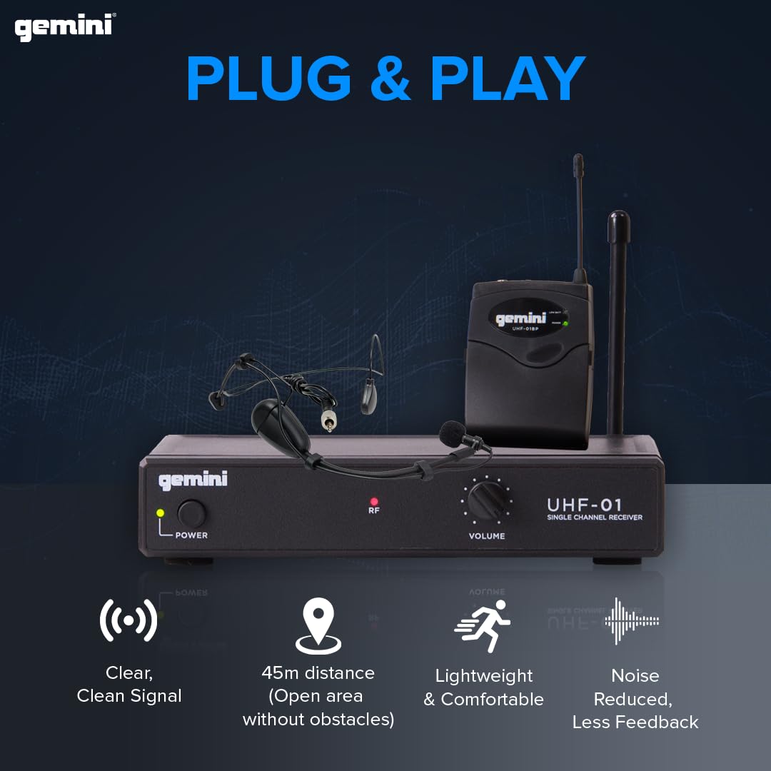 gemini UHF - 01HL: Wireless Microphone System - electronicsexpo.com - Microphones