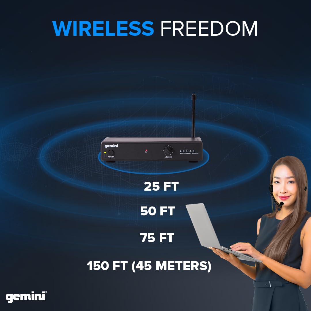 gemini UHF - 01HL: Wireless Microphone System - electronicsexpo.com - Microphones