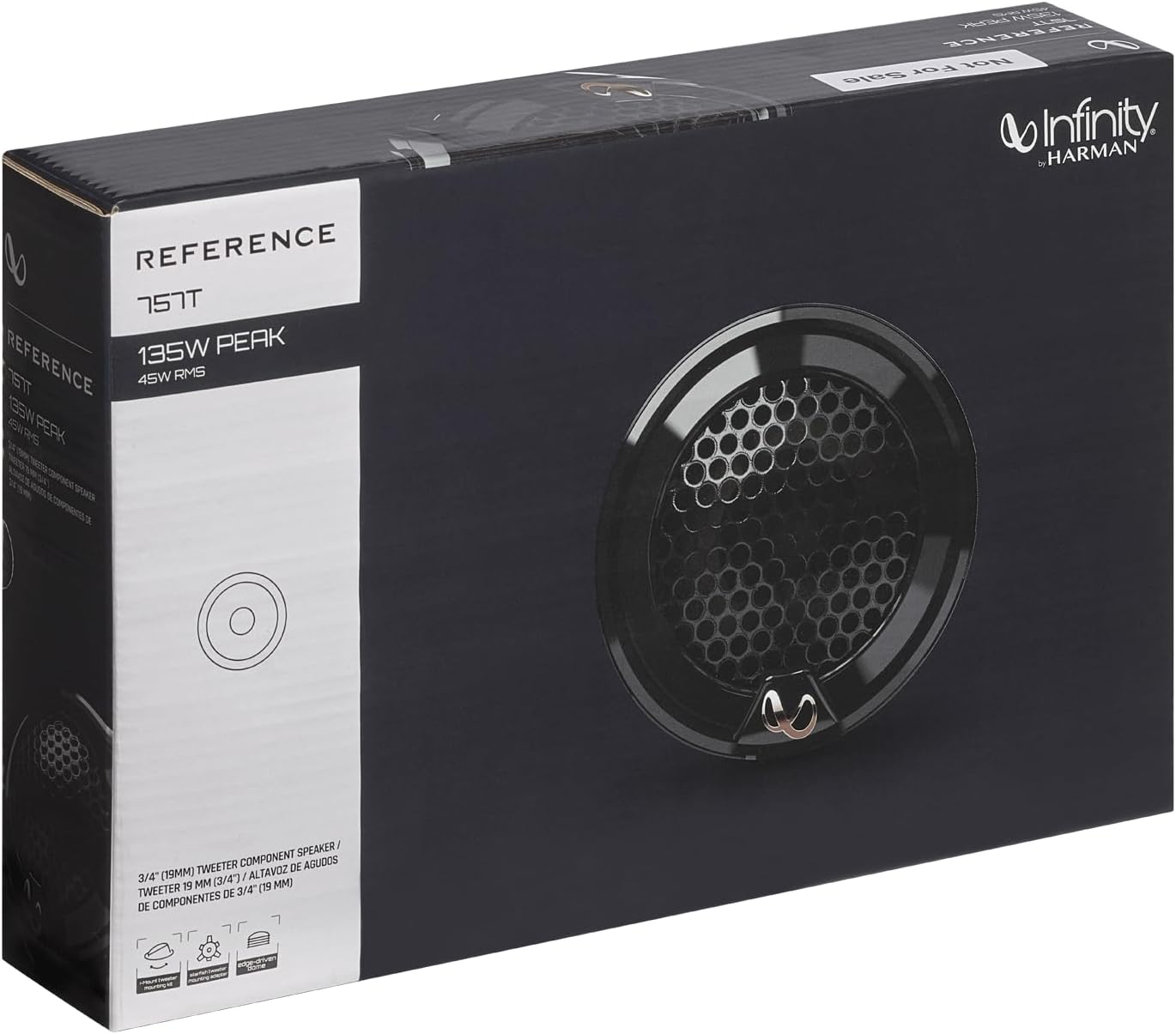 Infinity Reference REF757T Reference Series 3/4" Textile Dome Tweeters (Pair) - electronicsexpo.com - Car Speakers