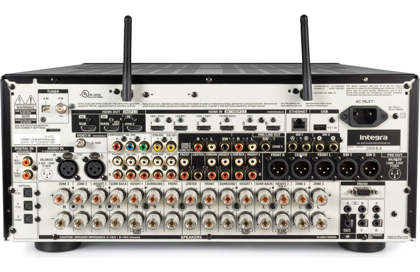 Integra DRX - 8.4 11.4 - Channel Home Theater Receiver with Dolby Atmos, Wi - Fi, Bluetooth, Apple AirPlay 2, and Chromecast Built - In - electronicsexpo.com - Home Theater Receivers