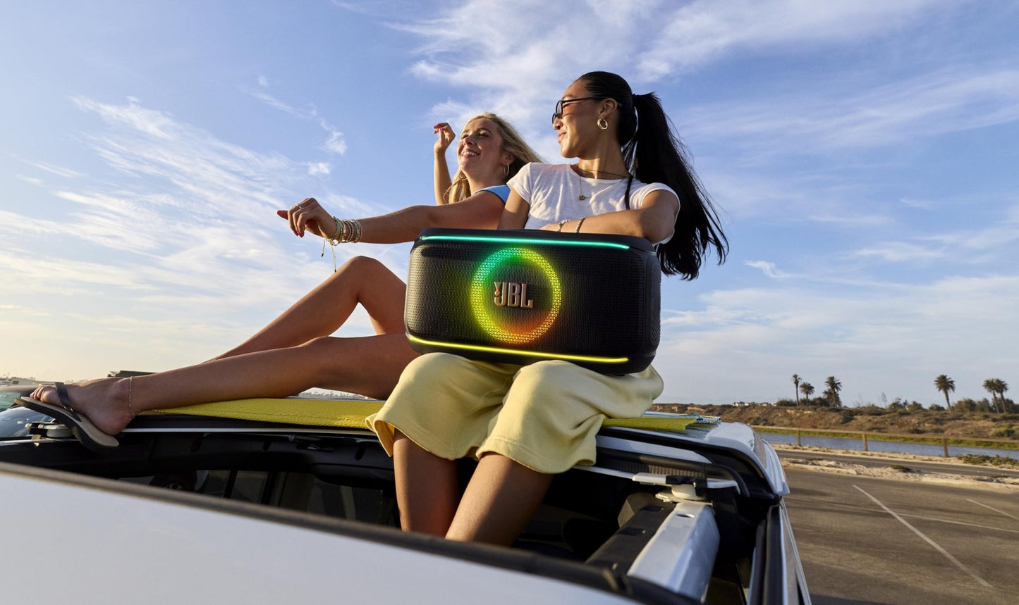 JBL PartyBox On - the - Go 2 Plus Portable Bluetooth Speaker with Light Display and Wireless Mic with AI Vocal Removal - electronicsexpo.com - Bluetooth Speakers