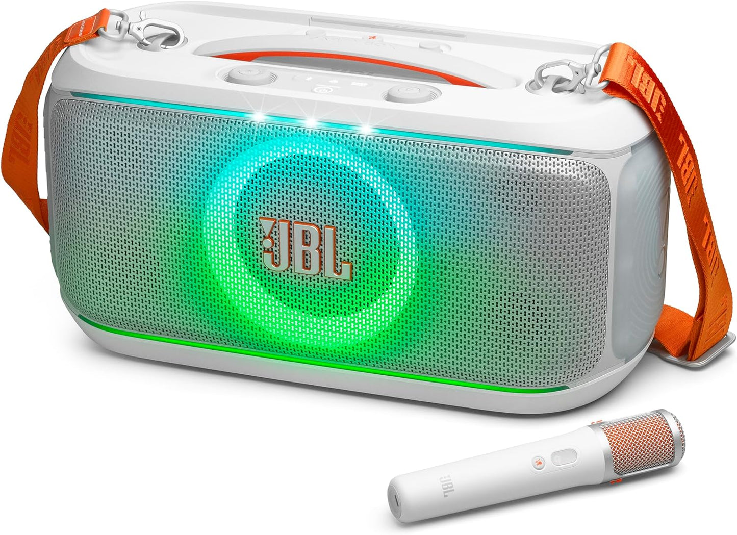 JBL PartyBox On - the - Go 2 Plus Portable Bluetooth Speaker with Light Display and Wireless Mic with AI Vocal Removal - electronicsexpo.com - Bluetooth Speakers