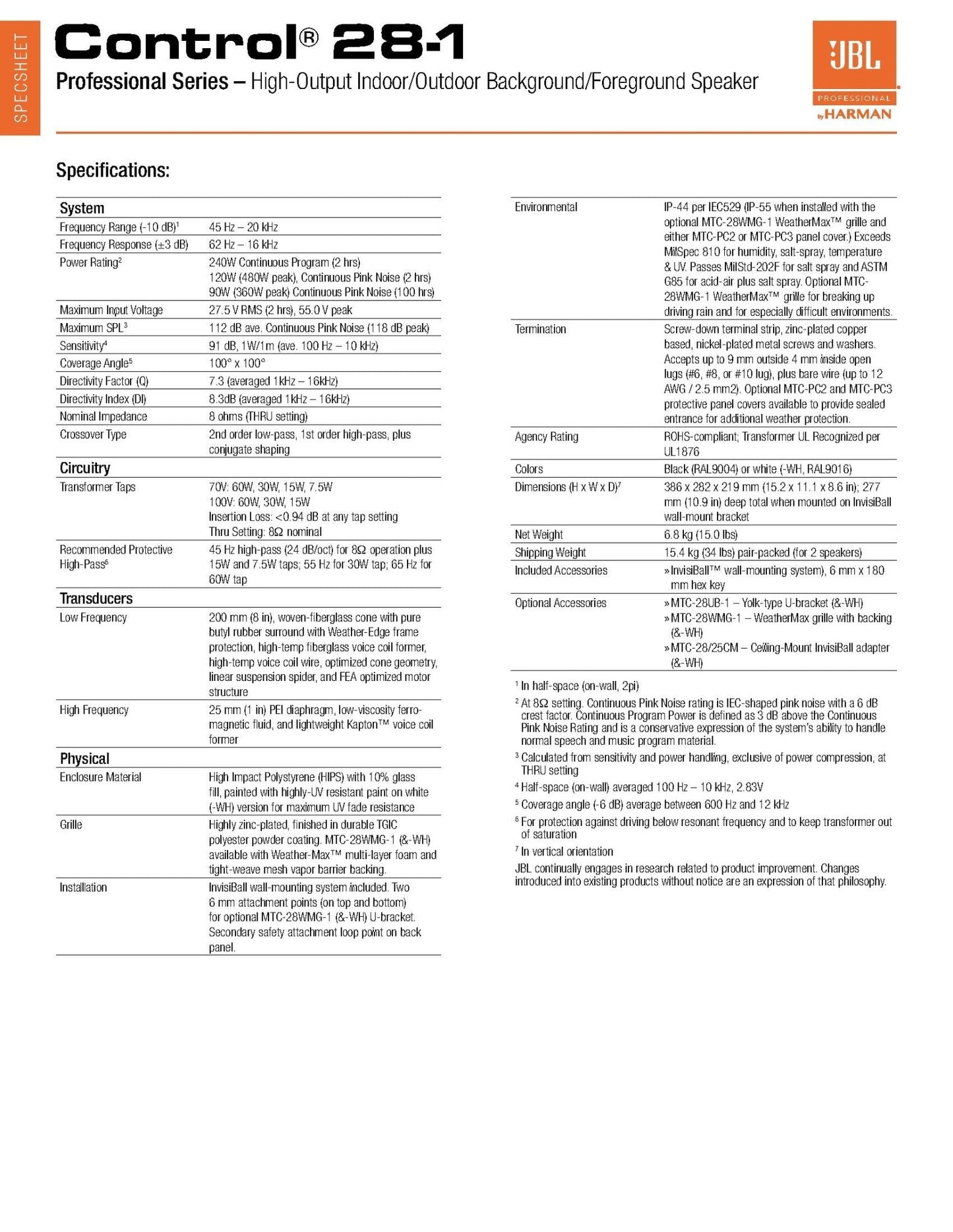 JBL Professional Control Contractor 28 - 1L Speaker - electronicsexpo.com - Powered + PA Speakers