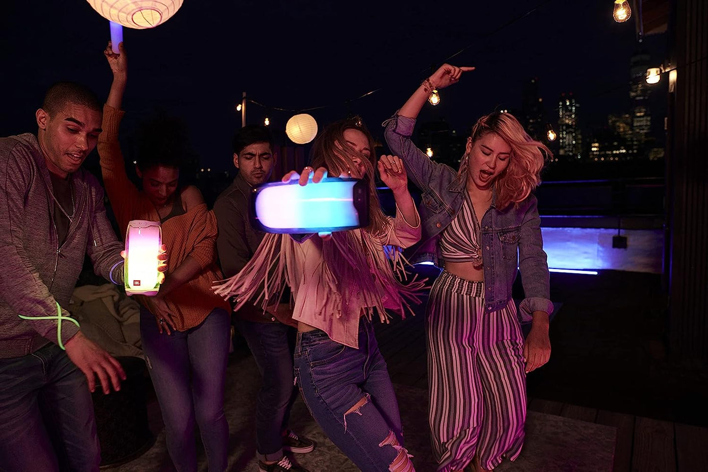JBL Pulse 4 Portable Bluetooth Speaker Waterproof with Light Show (Certified Refurbished) - electronicsexpo.com - Bluetooth Speakers