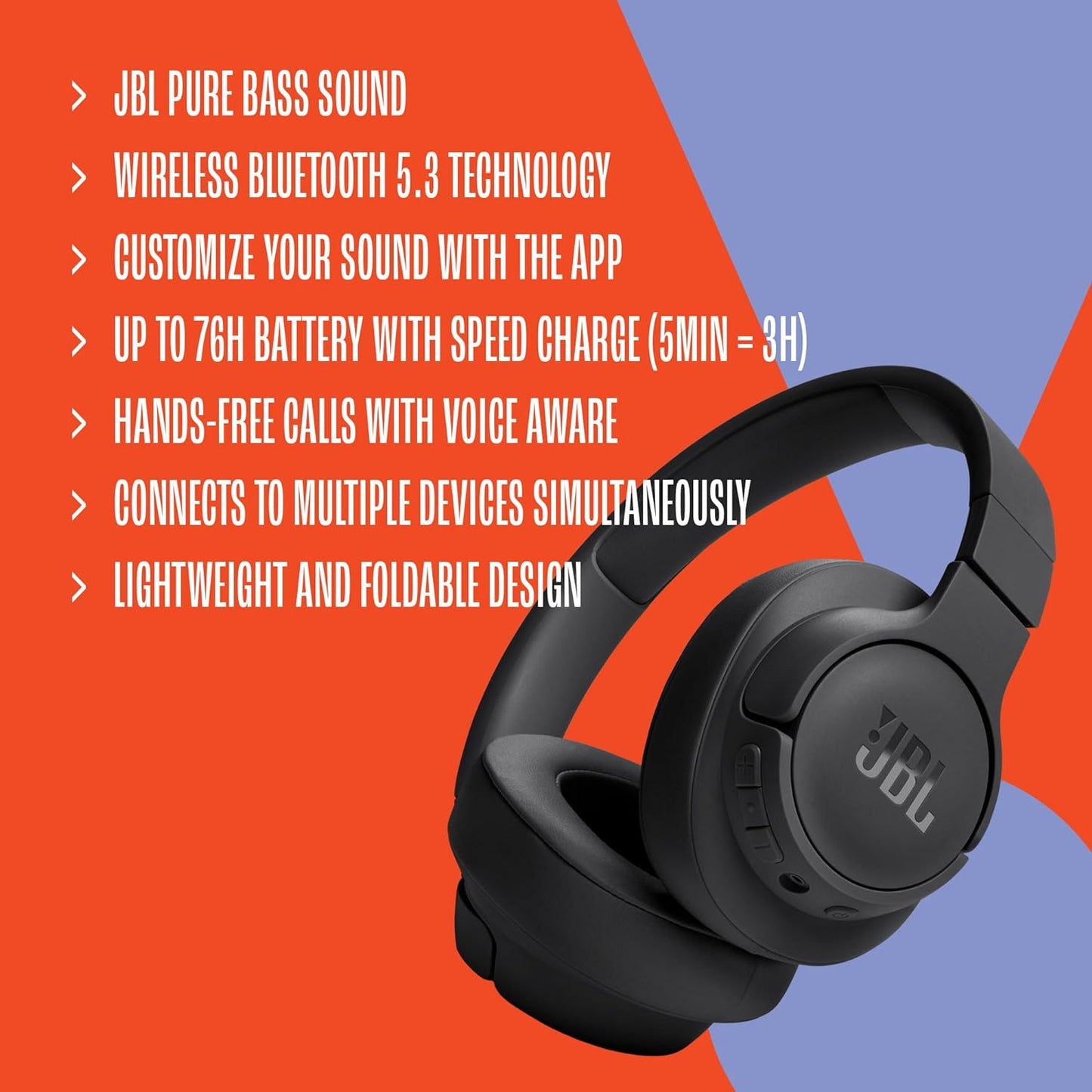 JBL Tune 720BT Wireless Over - Ear Headphones - electronicsexpo.com - Headphones