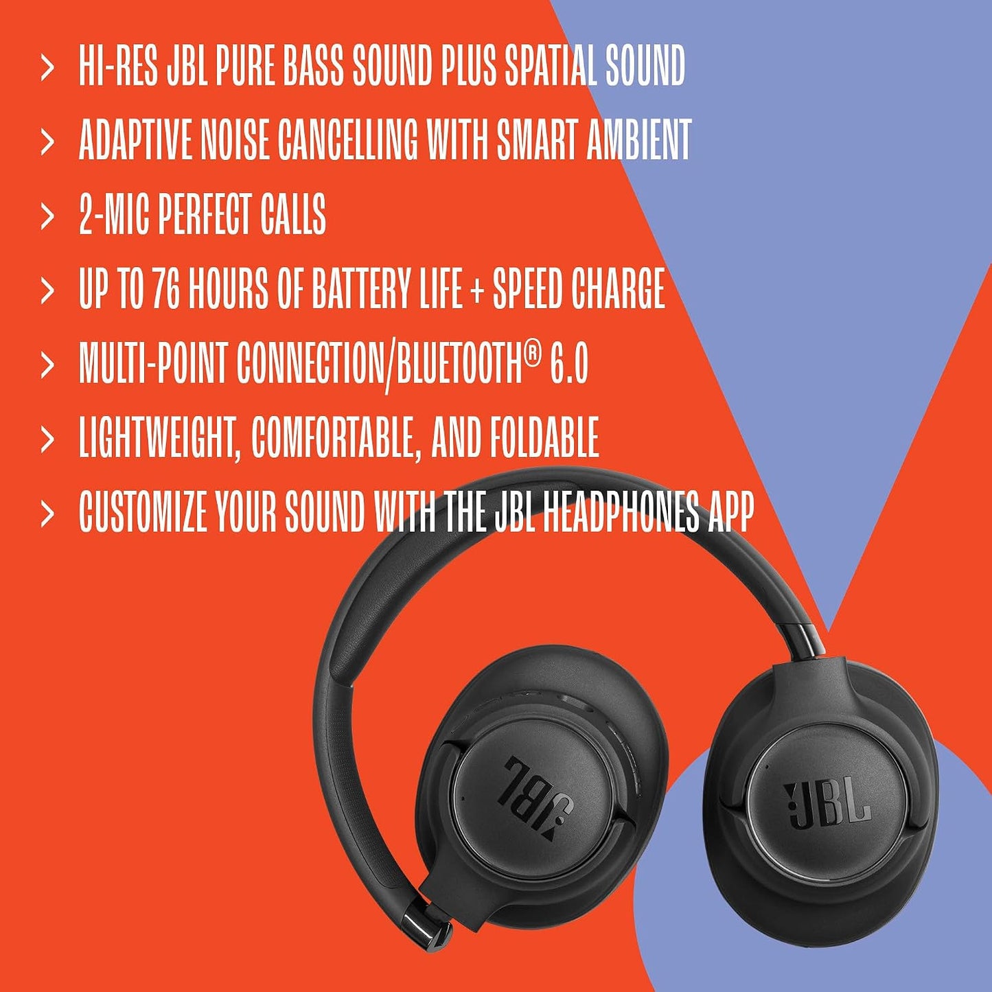 JBL Tune 780NC Wireless Over-Ear Noise-Canceling Headphones - electronicsexpo.com-Headphones