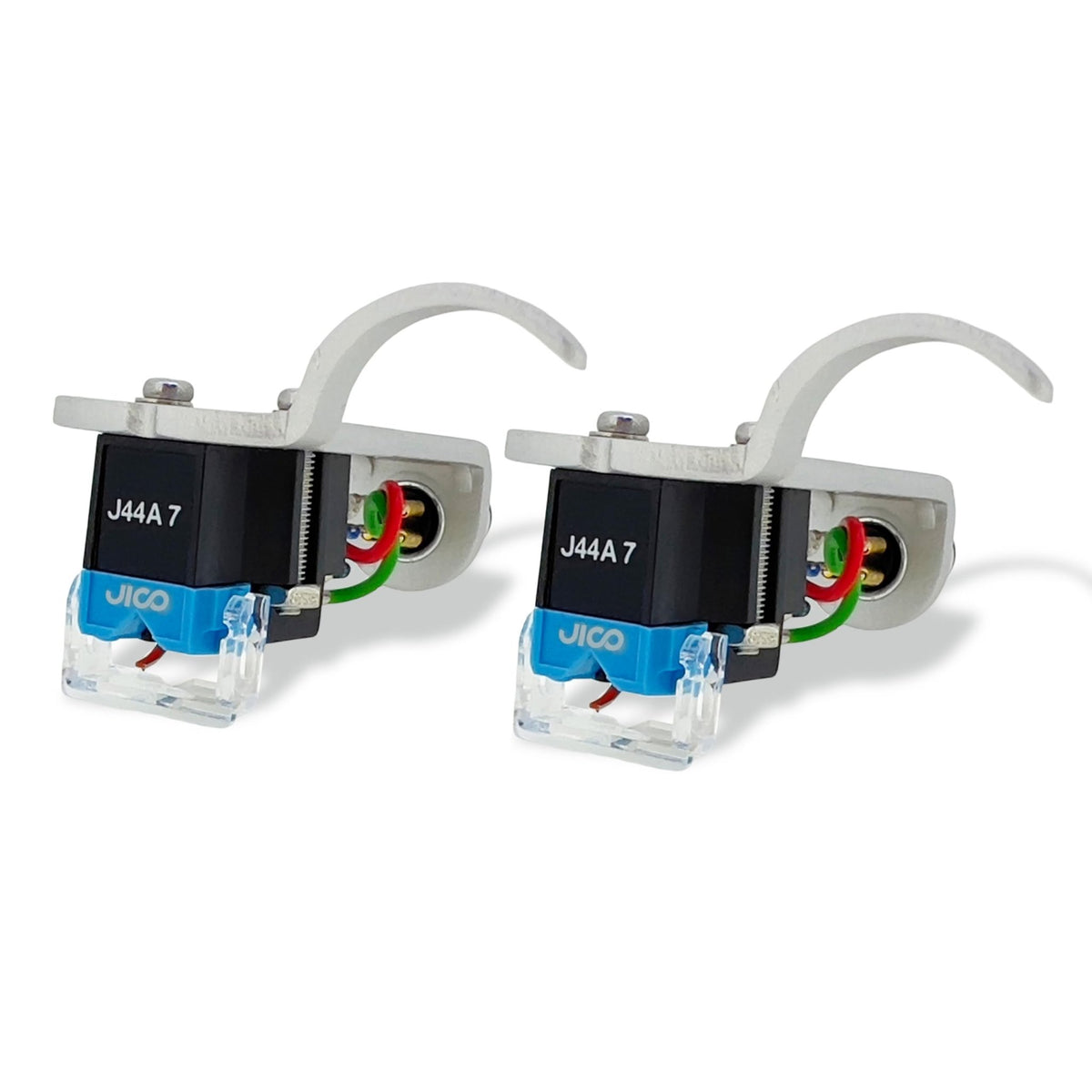 JICO Omnia J44A 7 DJ IMP SD Mounted on Silver Jico Headshells (2 Pack) - electronicsexpo.com-Cartridges