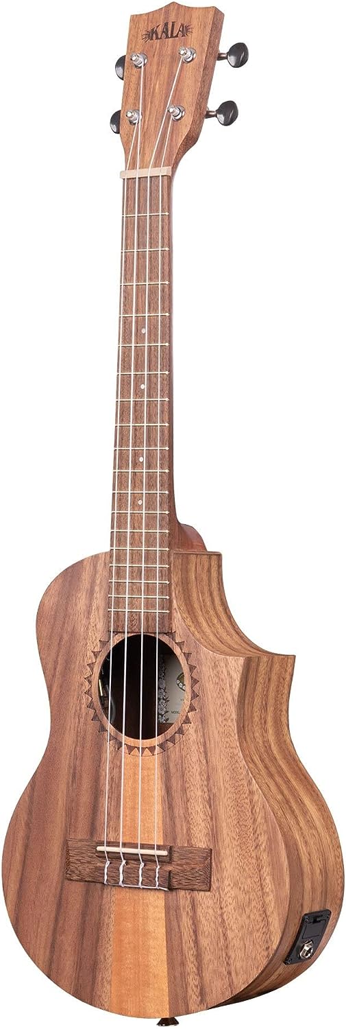Kala KA - TK - T - CE Teak Tri - Top Satin Tenor Ukulele with Cutaway and EQ with Built - In Tuner - electronicsexpo.com - Guitars