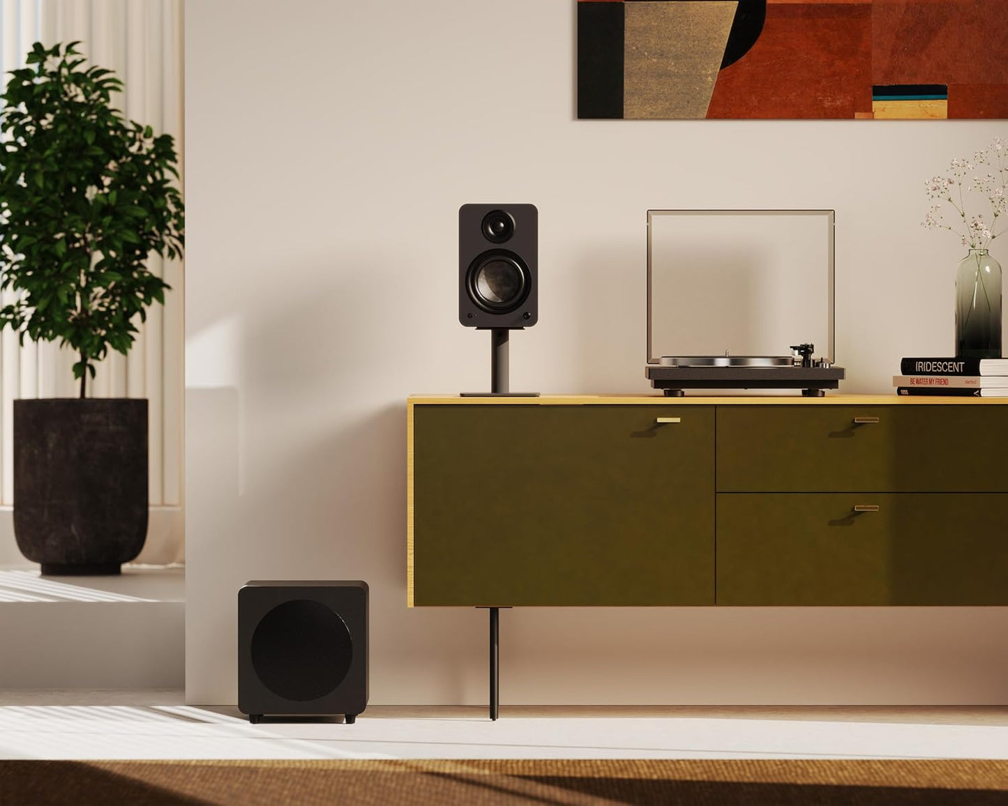 Kanto OBI3 Bluetooth 5.3 Turntable with Built-In Preamp - electronicsexpo.com-Turntables
