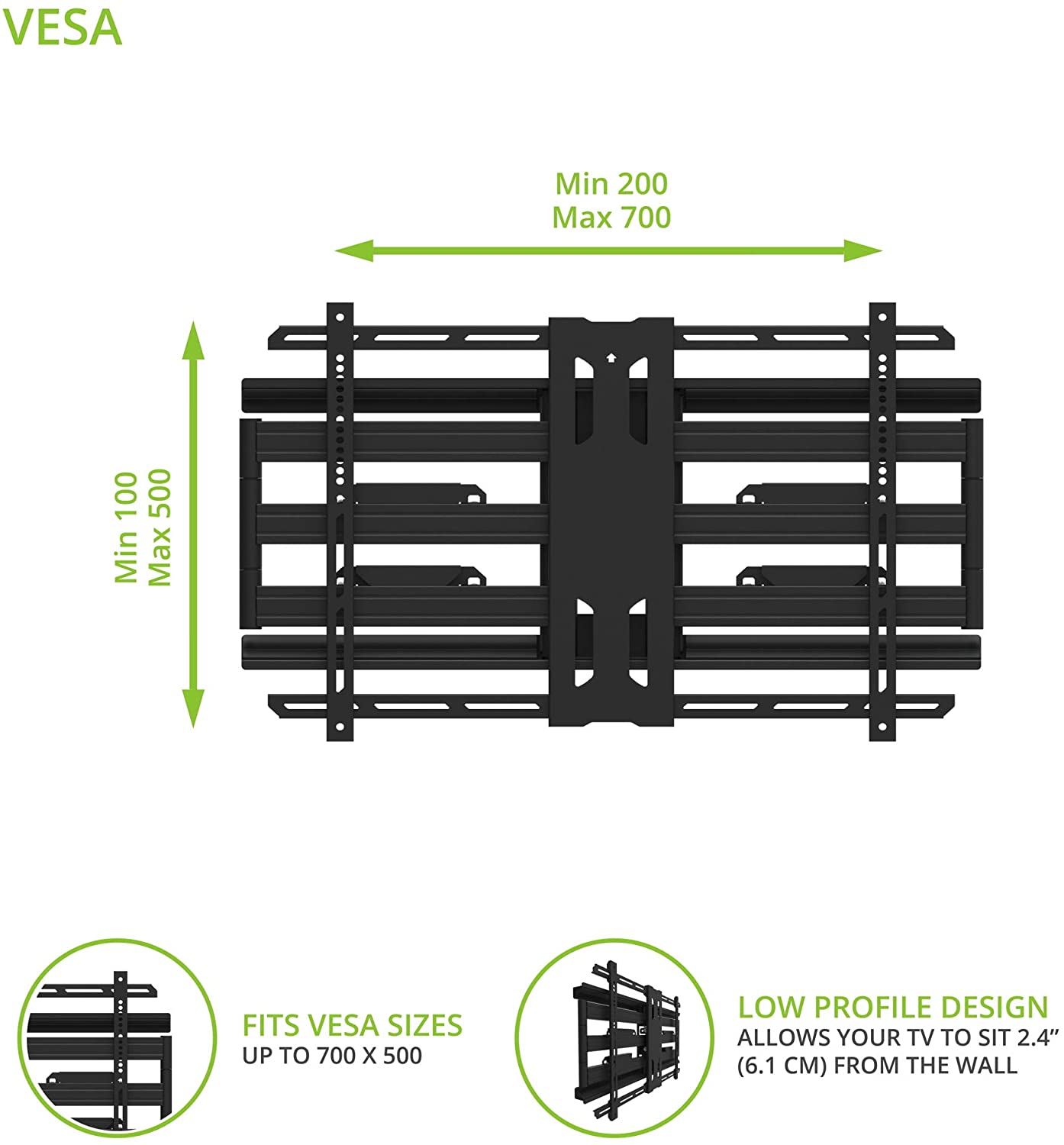 Kanto PDX700G Outdoor Full Motion Articulating Arms TV Wall Mount for 42" to 100" TVs - electronicsexpo.com - TV Wall Mounts
