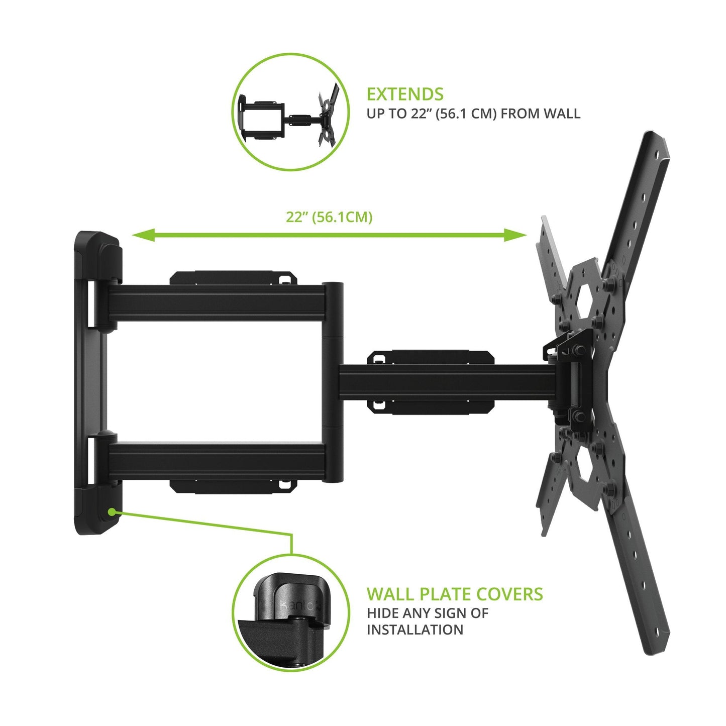 Kanto PS300 Full Motion Articulating TV Wall Mount for 26" to 60" TVs - electronicsexpo.com - TV Wall Mounts