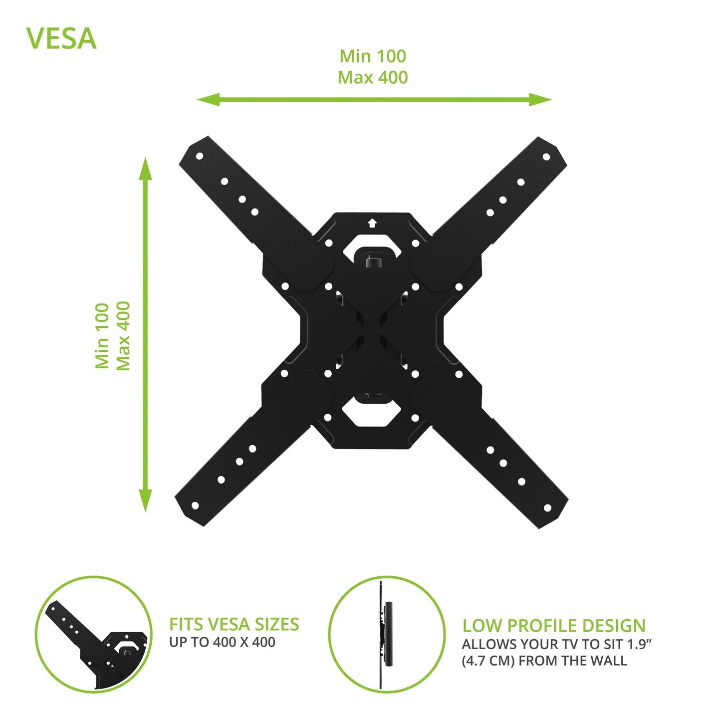 Kanto PS300 Full Motion Articulating TV Wall Mount for 26" to 60" TVs - electronicsexpo.com - TV Wall Mounts