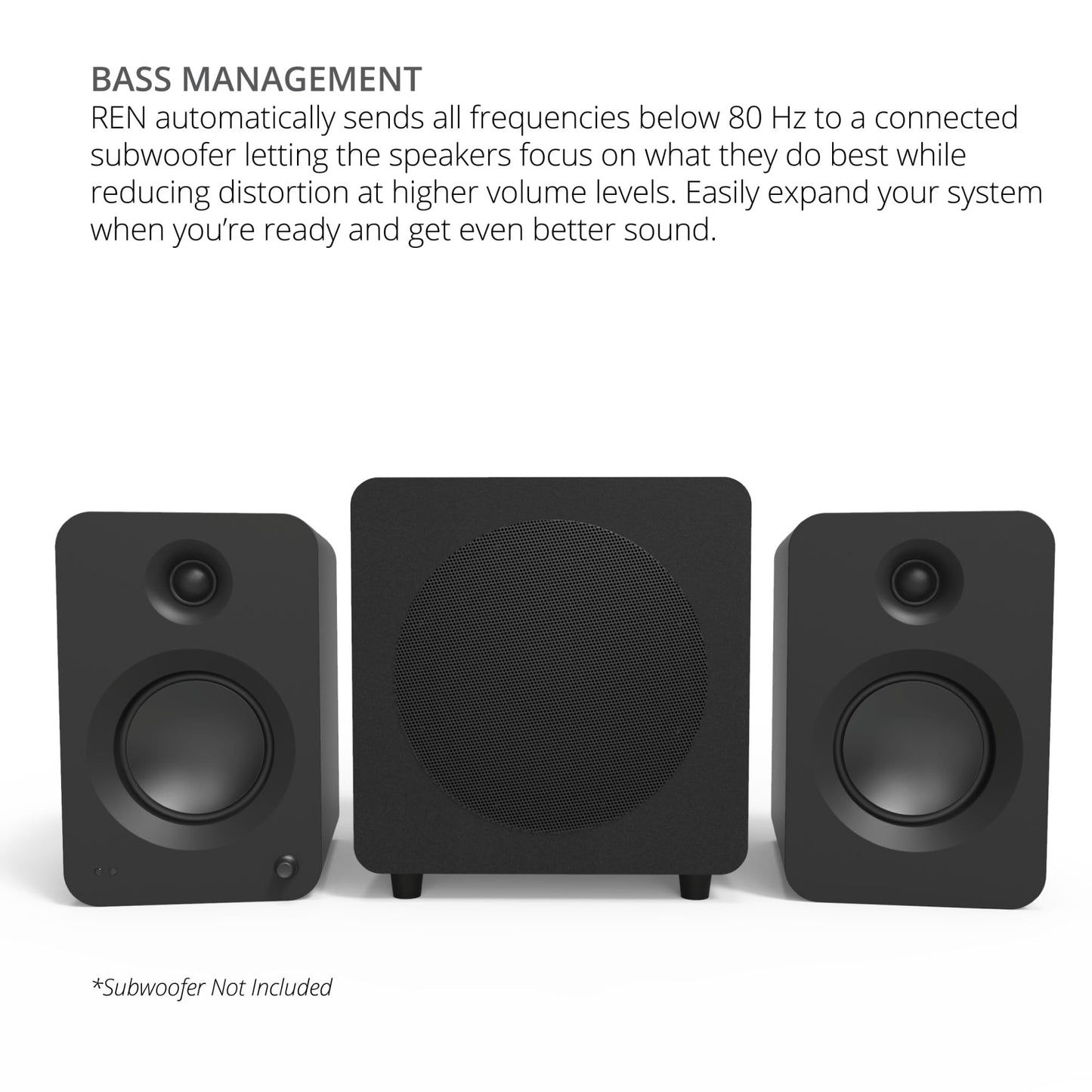 Kanto REN 200W Powered Speaker System with HDMI ARC Input for TV & Home Theater - electronicsexpo.com - Powered + PA Speakers