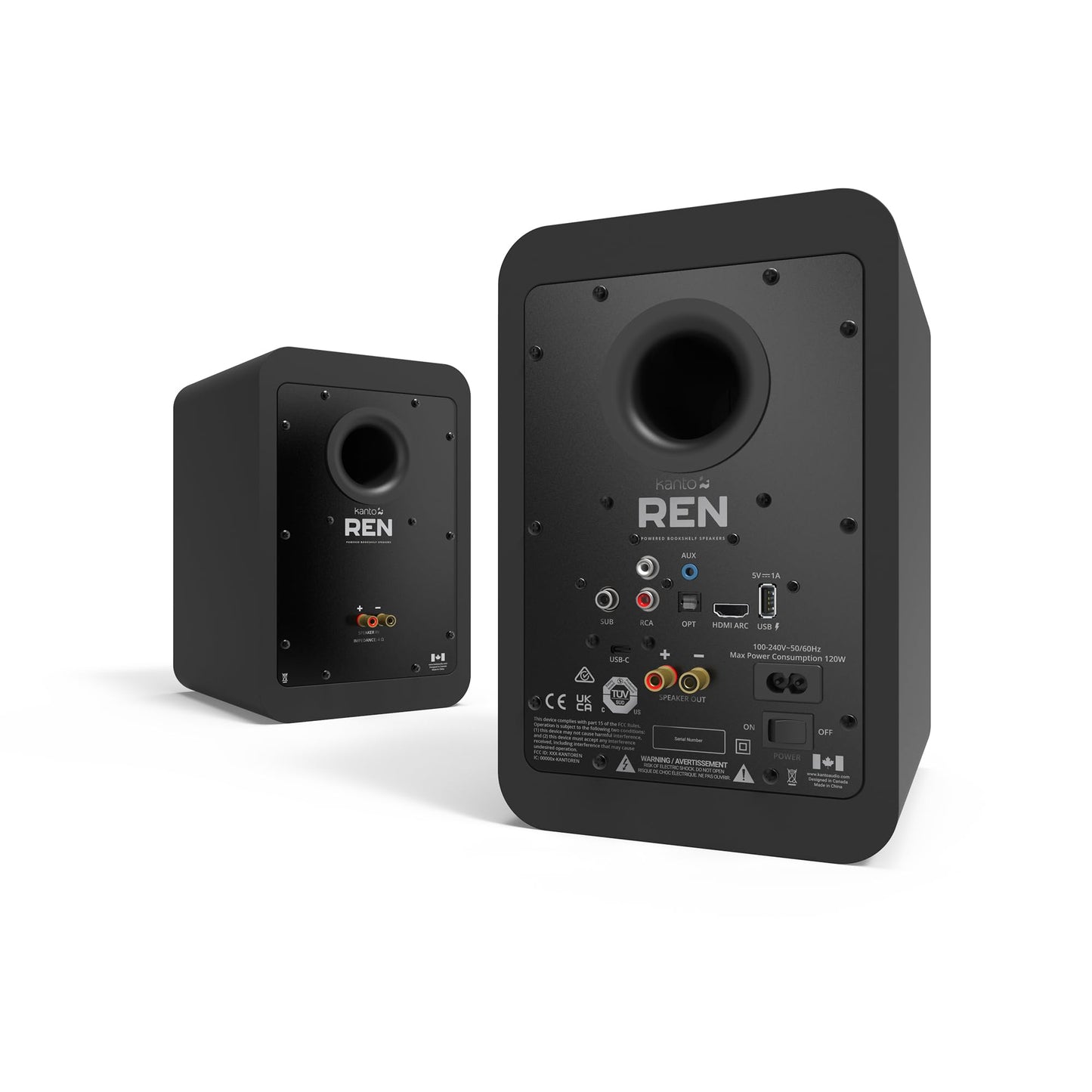 Kanto REN 200W Powered Speaker System with HDMI ARC Input for TV & Home Theater - electronicsexpo.com - Powered + PA Speakers