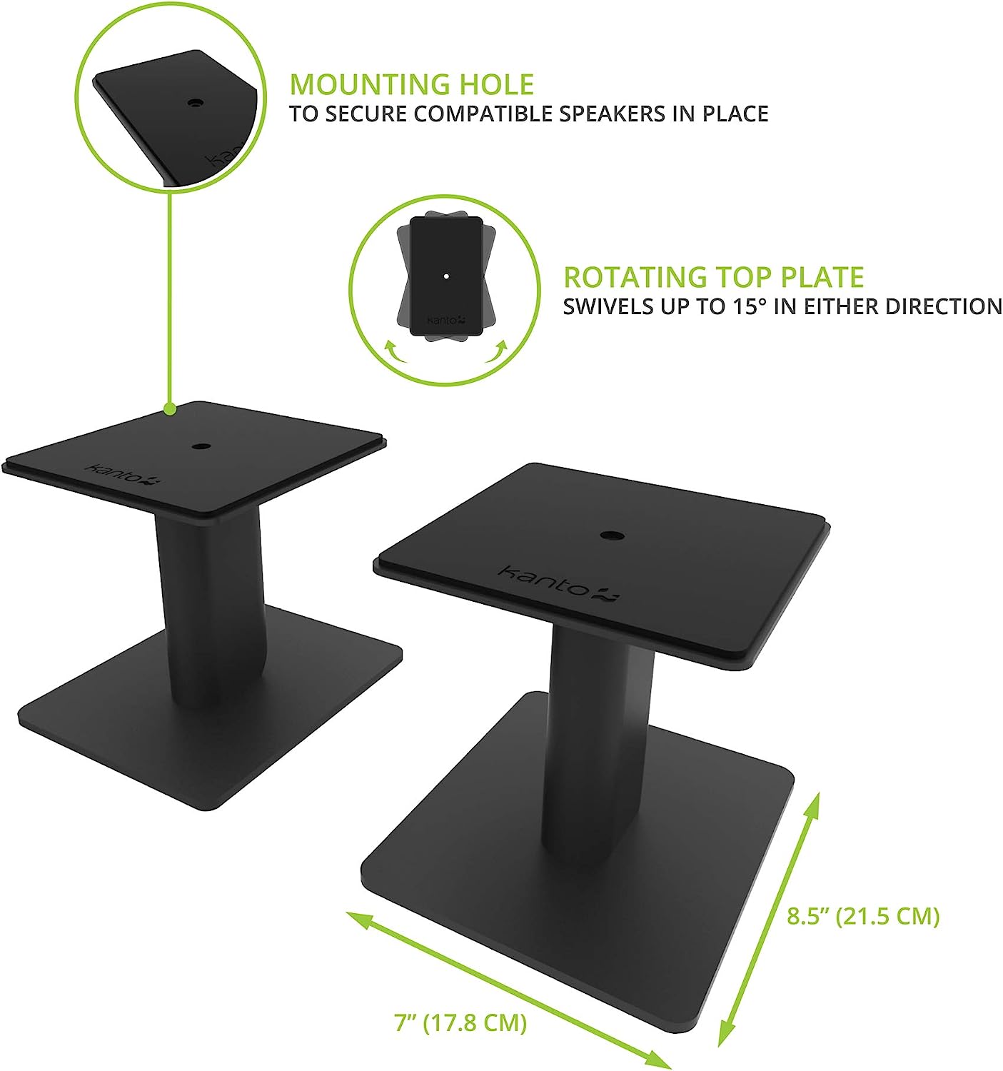 Kanto SP6HD 6" Desktop Speaker Stands (Pair) - electronicsexpo.com - Speaker Stands & A/V Racks
