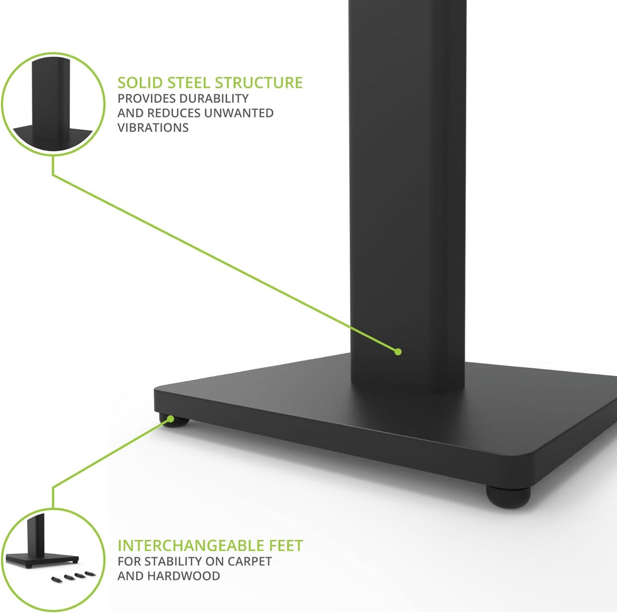 Kanto ST28 28” Universal Floor Speaker Stands for Bookshelf Speakers - electronicsexpo.com-Speaker Stands & A/V Racks