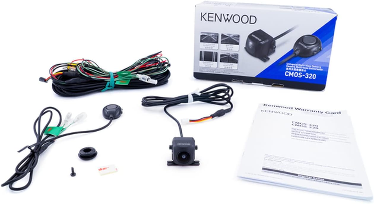 Kenwood CMOS - 320LP Front or Rear View Camera with License Plate Mounting Kit & Camera Switch Unit (Open Box) - electronicsexpo.com - Dash Cam + Backup Camera