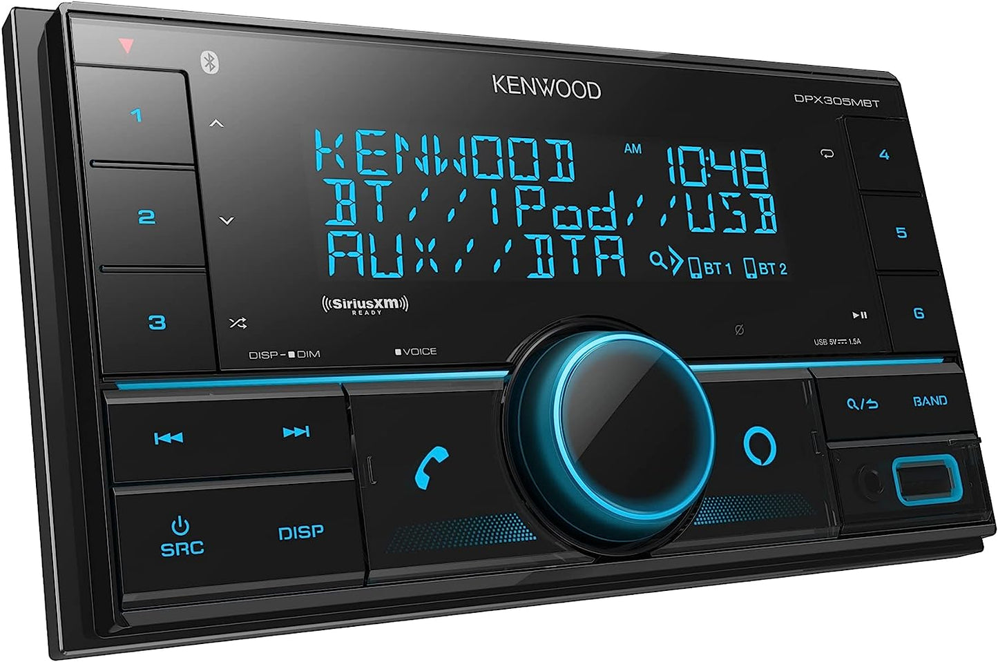 Kenwood DPX305MBT Double DIN In - Dash Digital Media Receiver (Open Box) - electronicsexpo.com - Car Stereo Receivers