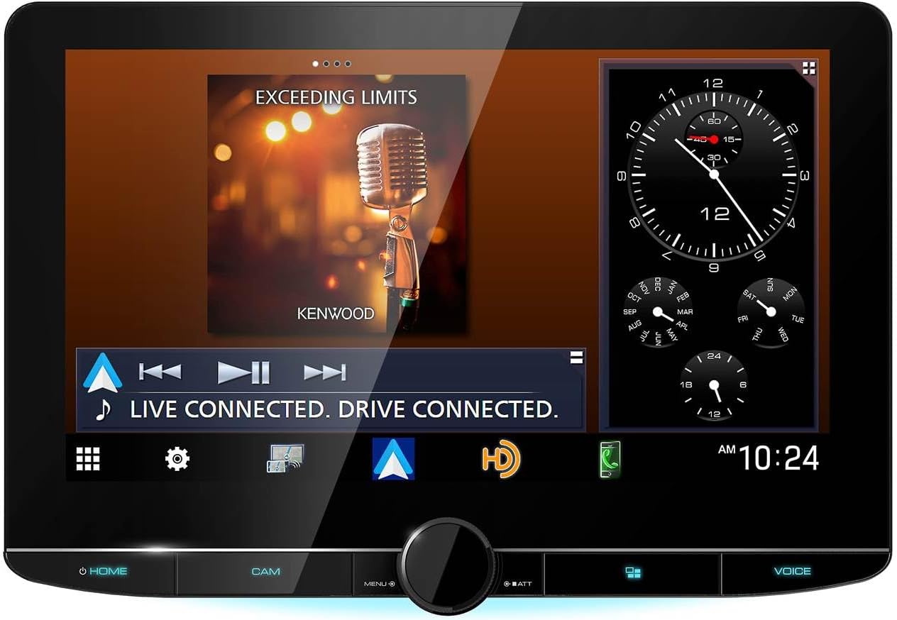 Kenwood Excelon DAX1050XR Direct Replacement Digital Multimedia Receiver with 10.1" Floating Touchscreen Display - electronicsexpo.com - Car Stereo Receivers