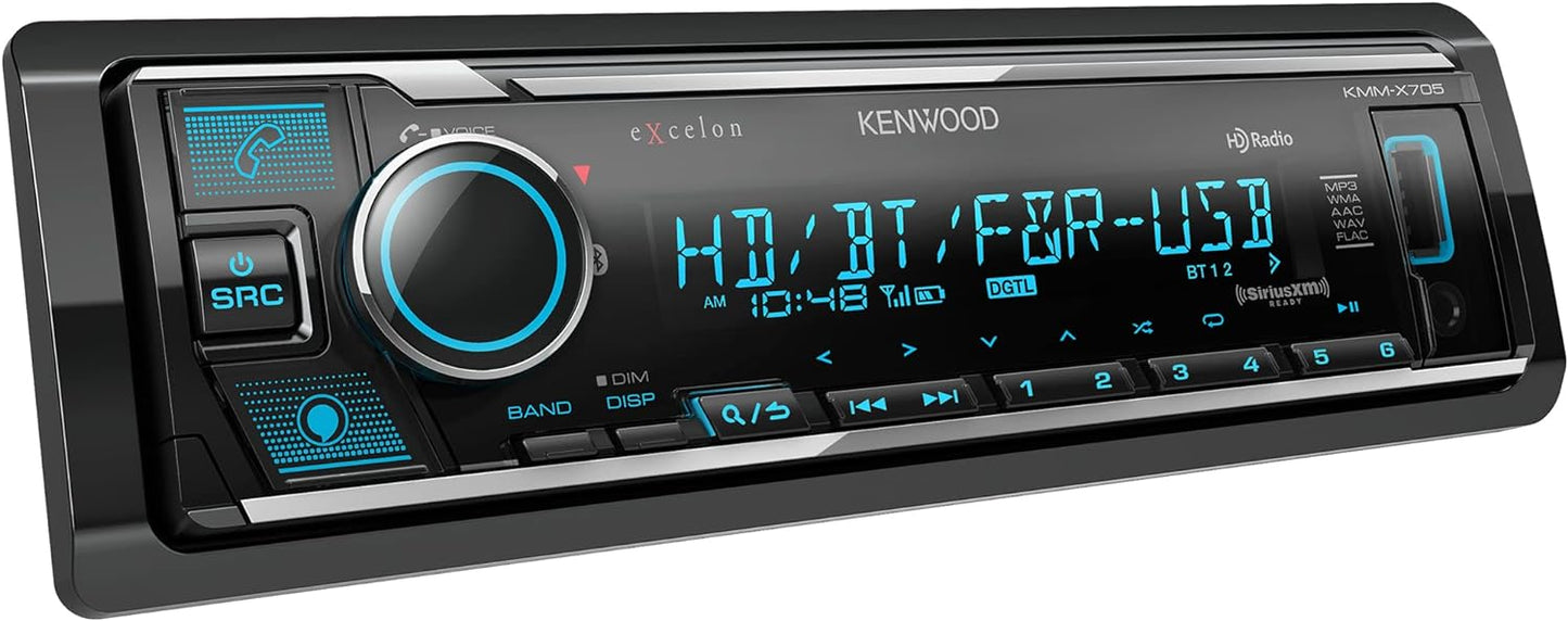 Kenwood Excelon KMM - X705 Digital Multimedia Car Stereo Single - DIN with Bluetooth - electronicsexpo.com - Car Stereo Receivers