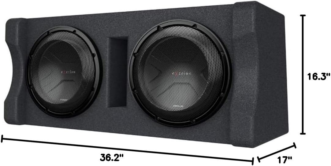 Kenwood Excelon P - XW1221D Ported 2 - ohm Dual Enclosure with Two 12" Subwoofers - electronicsexpo.com - Car Subwoofers