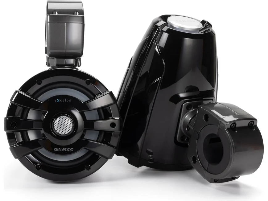 Kenwood Excelon XM77T 7.7" Tower Marine Speakers with LED Lighting (Pair) - electronicsexpo.com - Marine Speakers