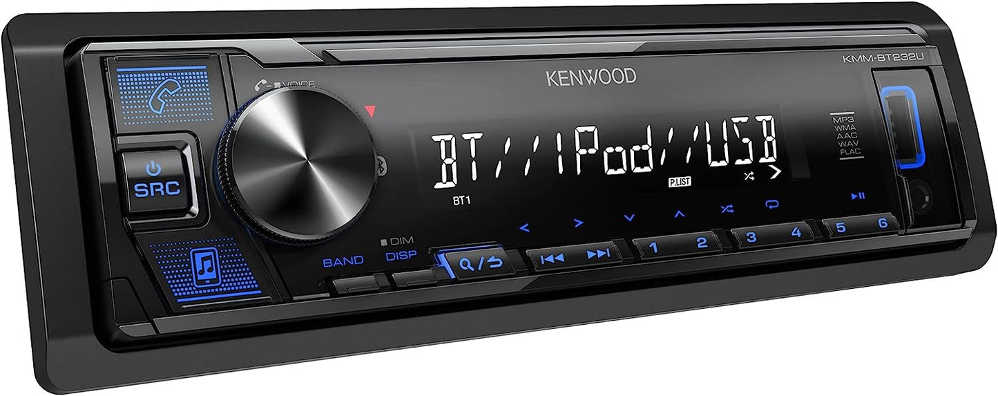 Kenwood KMM - BT232U Single - DIN Digital Media Receiver with Bluetooth - electronicsexpo.com - Car Stereo Receivers