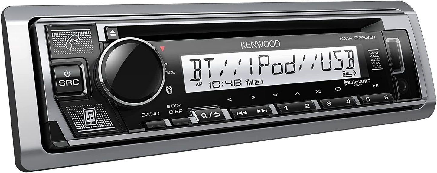 Kenwood KMR - D382BT Single - Din Car & Marine Stereo (Open box) - electronicsexpo.com - Car Stereo Receivers