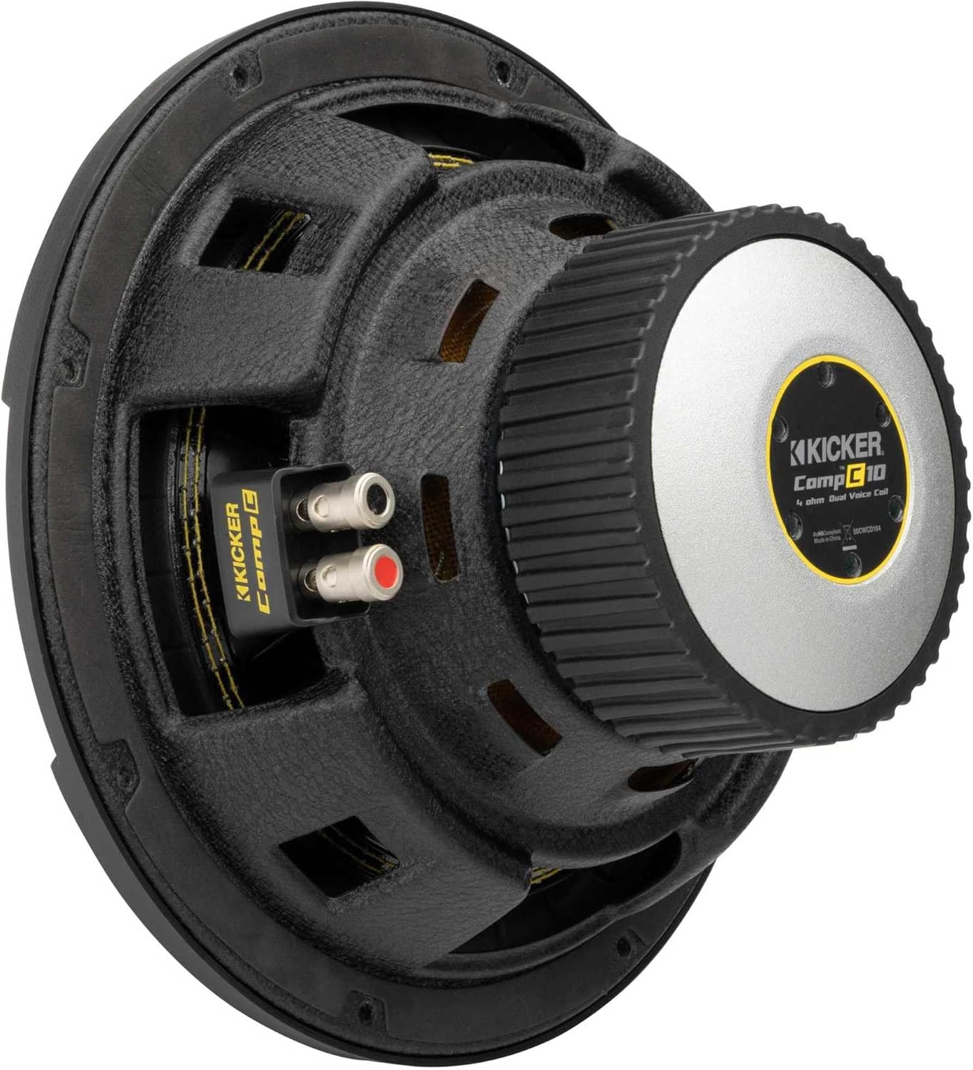 Kicker 50CWCD104 CompC 10" Subwoofer with Dual 4 - Ohm Voice Coils - electronicsexpo.com - Car Subwoofers