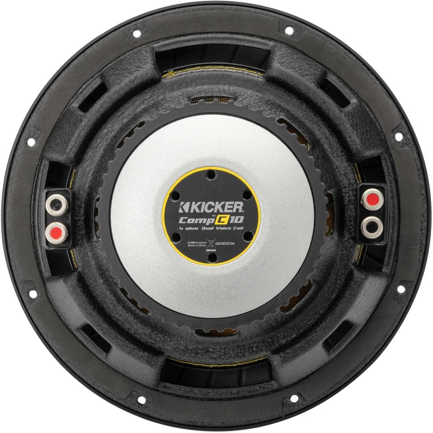 Kicker 50CWCD104 CompC 10" Subwoofer with Dual 4 - Ohm Voice Coils - electronicsexpo.com - Car Subwoofers