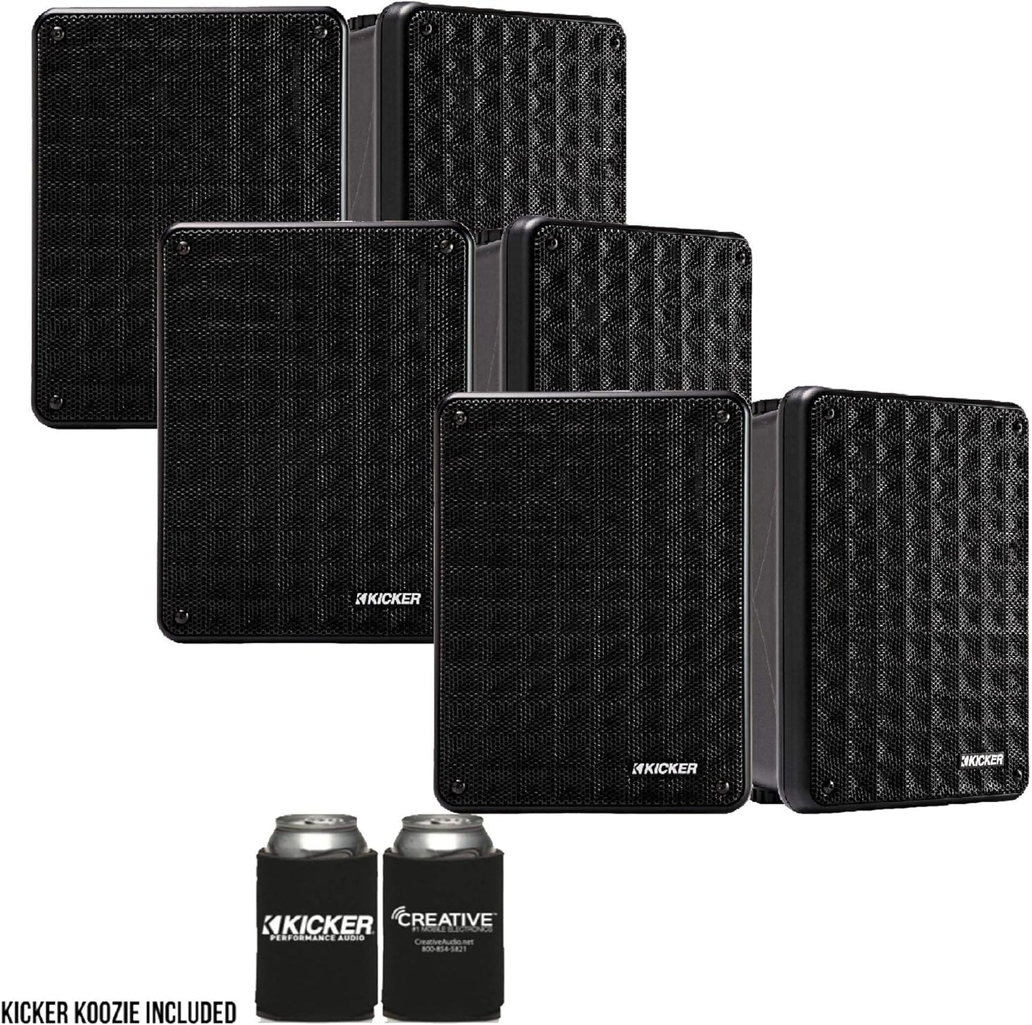 Kicker KB6 2 - Way Full Range Indoor Outdoor Speakers (6 Speaker Bundle) - electronicsexpo.com - Outdoor Speakers