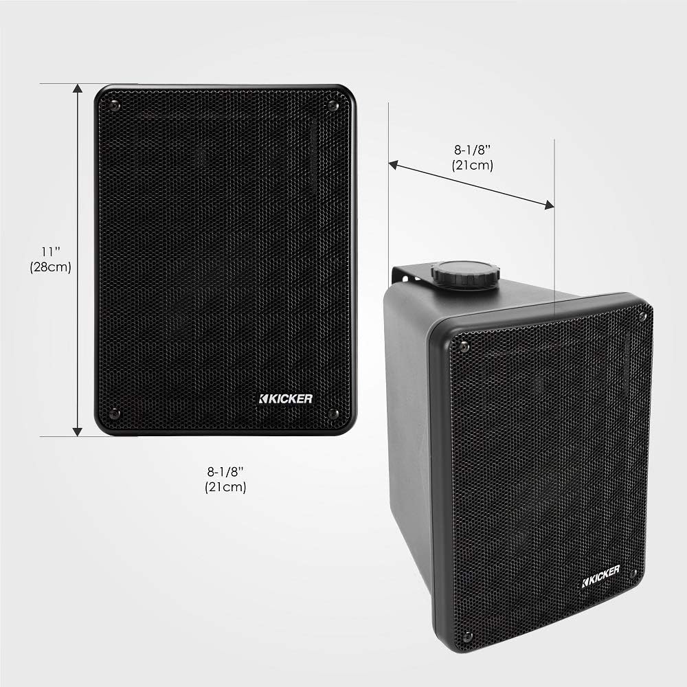 Kicker KB6 2 - Way Full Range Indoor Outdoor Speakers (8 Speaker Bundle) - electronicsexpo.com - Outdoor Speakers