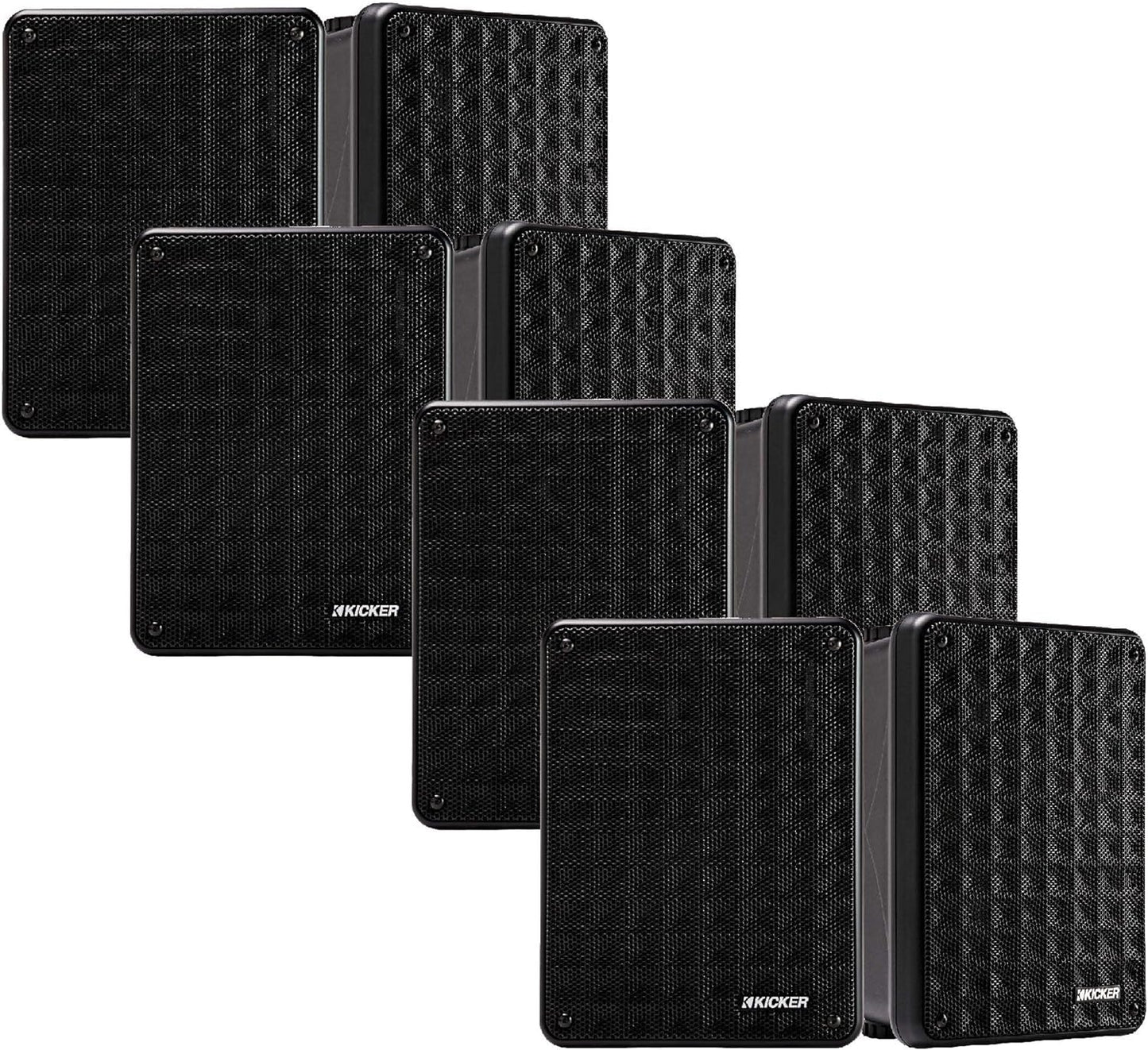 Kicker KB6 2 - Way Full Range Indoor Outdoor Speakers (8 Speaker Bundle) - electronicsexpo.com - Outdoor Speakers