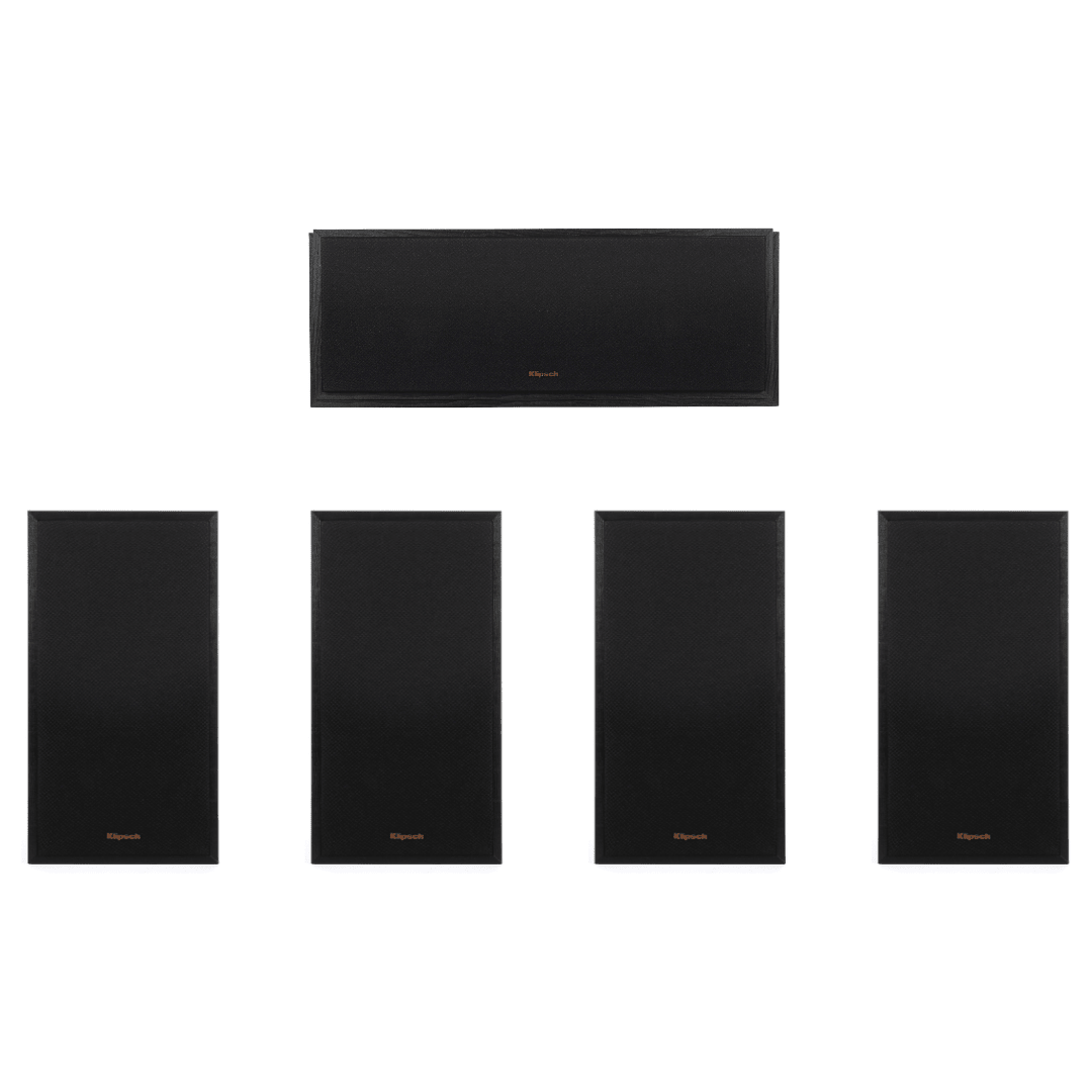 Klipsch R-51M Bookshelf Speakers (2 Pairs) with R-52C Center Channel Speaker (Bundle) - electronicsexpo.com-Home Theater Systems & Packages