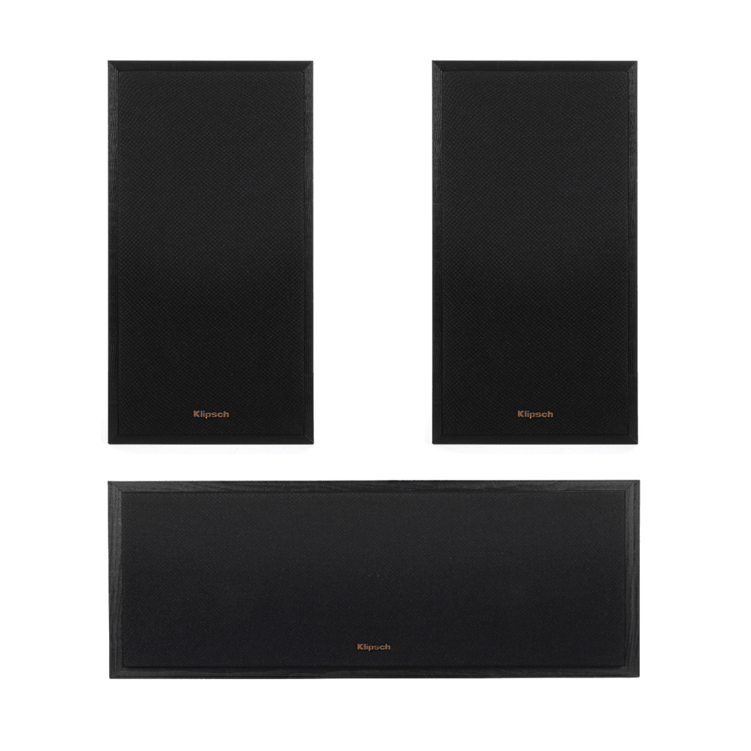 Klipsch R-51M Bookshelf Speakers (Pair) with R-52C Center Channel Home Speaker (Bundle) - electronicsexpo.com-Home Theater Systems & Packages