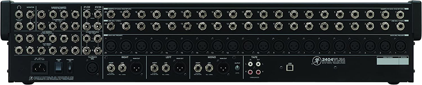 Mackie 2404VLZ4 24 - Channel 4 - Bus FX Mixer with USB - electronicsexpo.com - Pro Mixers