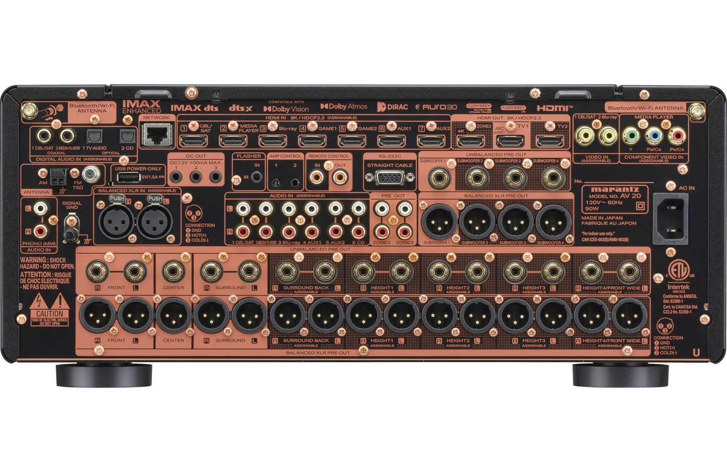 Marantz AV 20 Home Theater Preamp/processor with 13.4 - Channel Processing, Dolby Atmos, Apple AirPlay 2, Bluetooth, and HEOS Built - in - electronicsexpo.com - Amplifiers / Pre - Amps