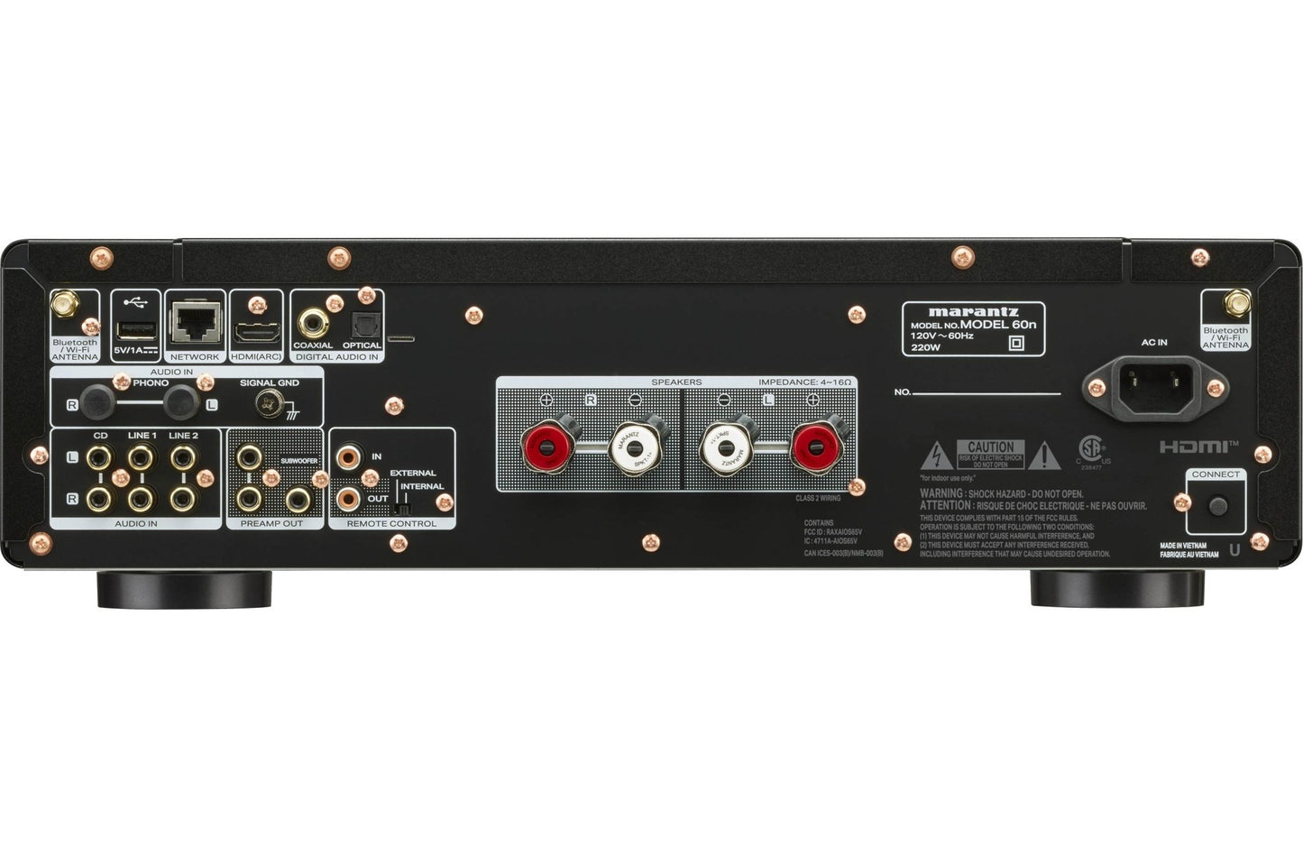 Marantz Model 60N Network Integrated Amplifier with HEOS Built - In, Apple AirPlay 2, HDMI Input, and Phono Stage - electronicsexpo.com - Integrated Amplifiers