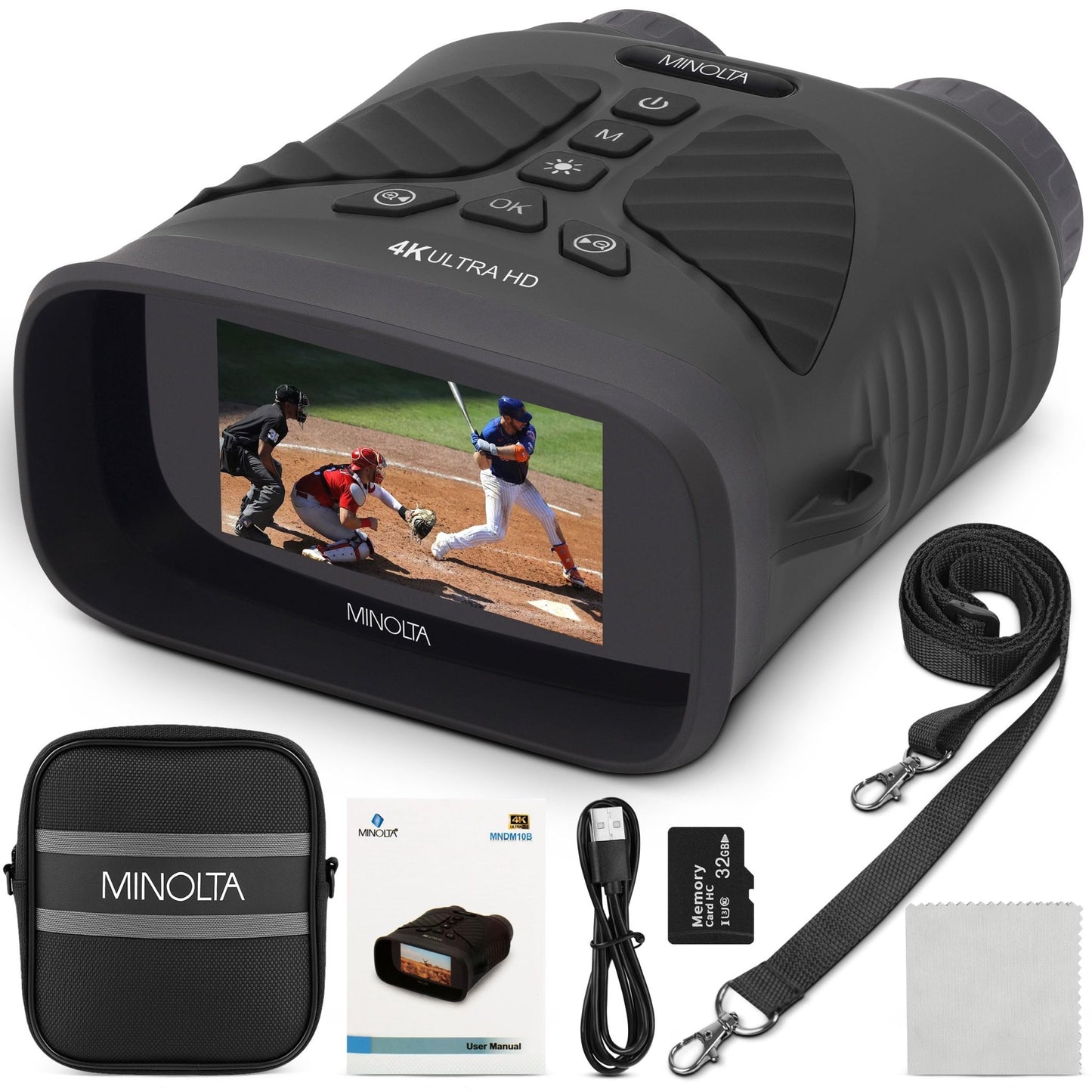 Minolta 10x25 Digital Night Vision Monocular with Built - in 4K HD Video Camera - electronicsexpo.com - Cameras