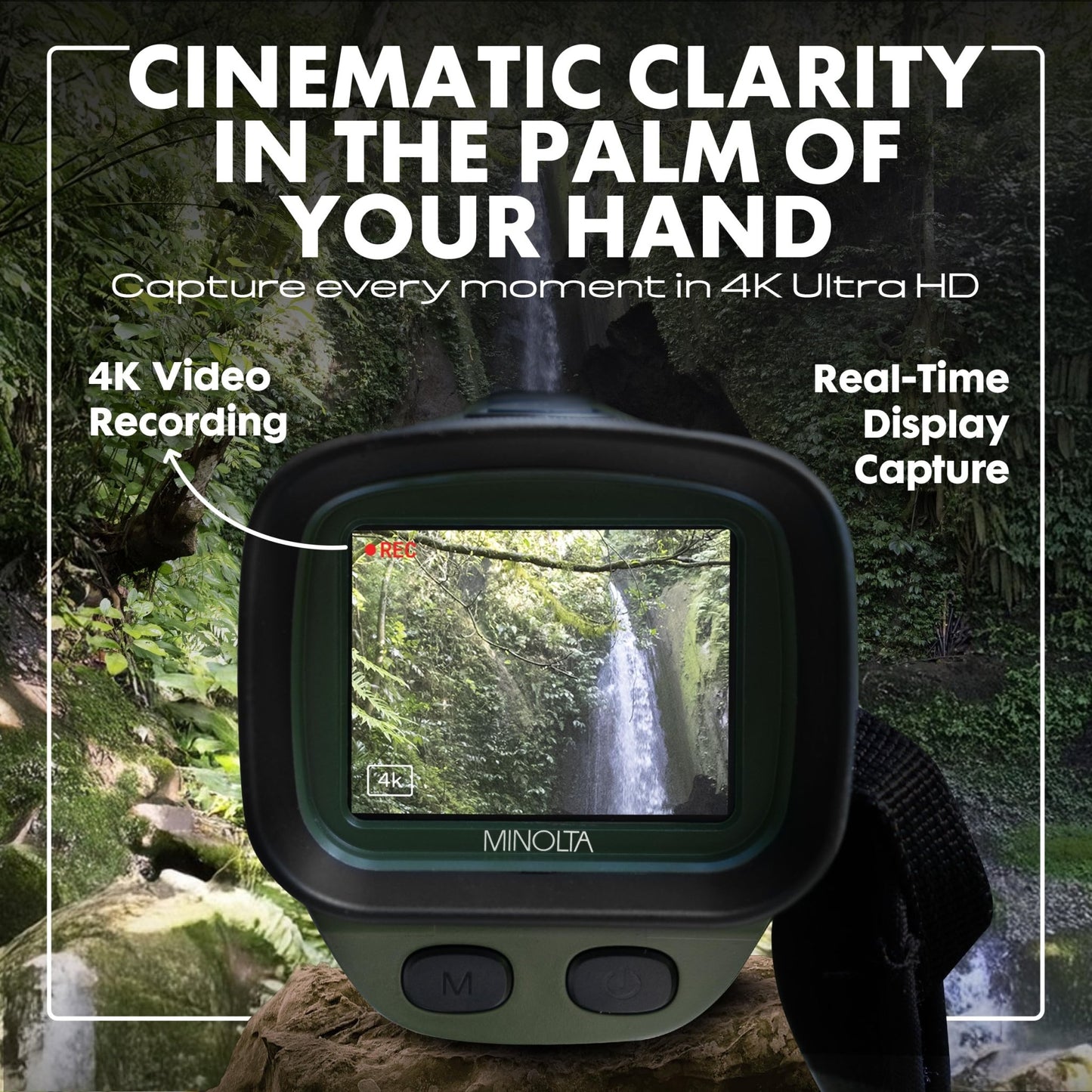 Minolta 6x25 Digital Night Vision Monocular with Built - in 4K HD Video Camera (Black) - electronicsexpo.com - Cameras