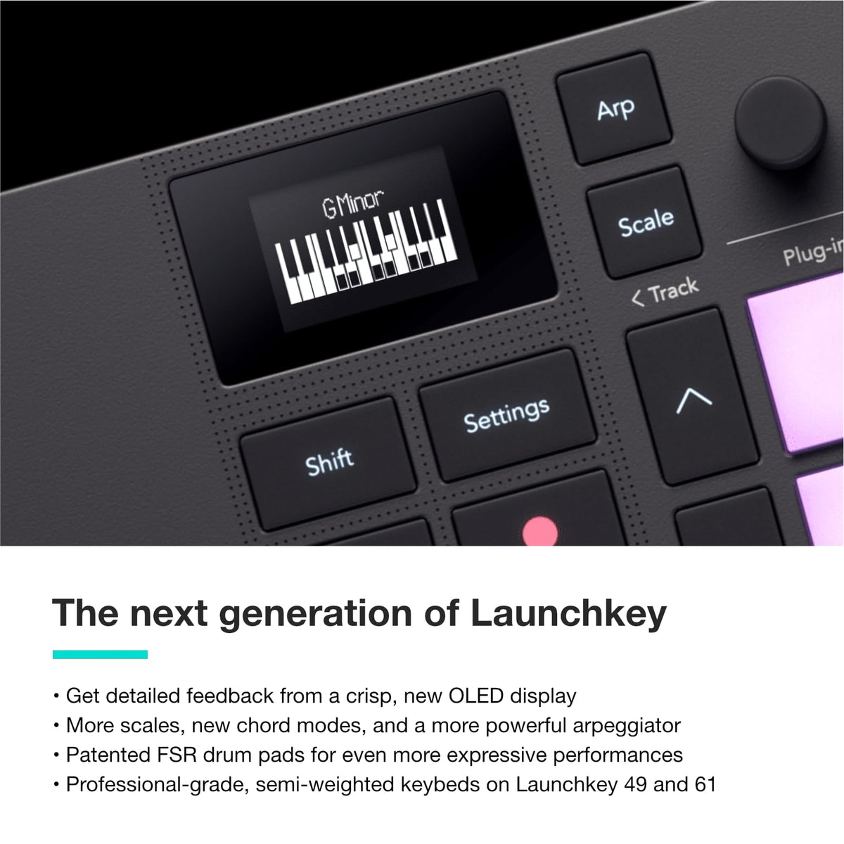 Novation Launchkey Mini 37 MK4 USB MIDI Keyboard Controller (Black, 37 Mini Keys) - electronicsexpo.com-Keyboards