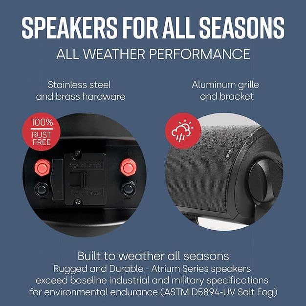Polk Audio Atrium 8 SDI Flagship All - Weather Outdoor Speakers (2 Speaker Bundle) - electronicsexpo.com - Outdoor Speakers