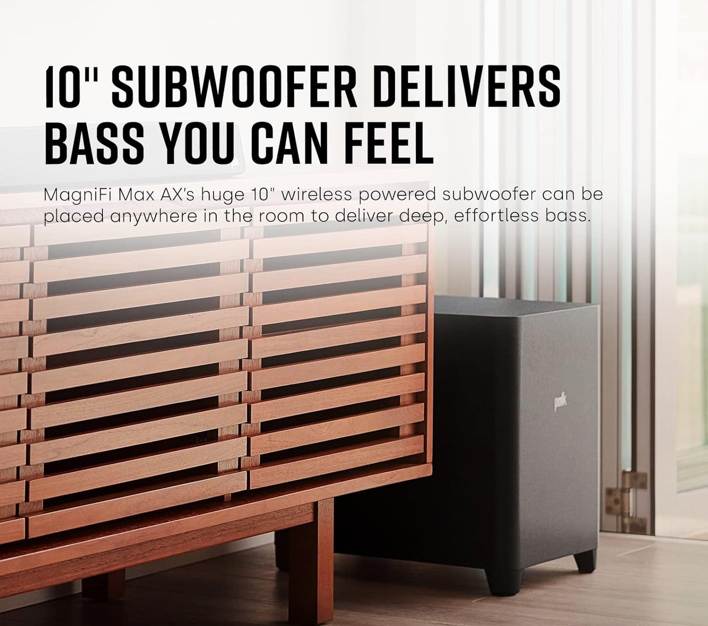 Polk Audio MagniFi Max AX 5.1.2 Channel Sound Bar with 10" Wireless Subwoofer (2022 Model) - electronicsexpo.com - Soundbars