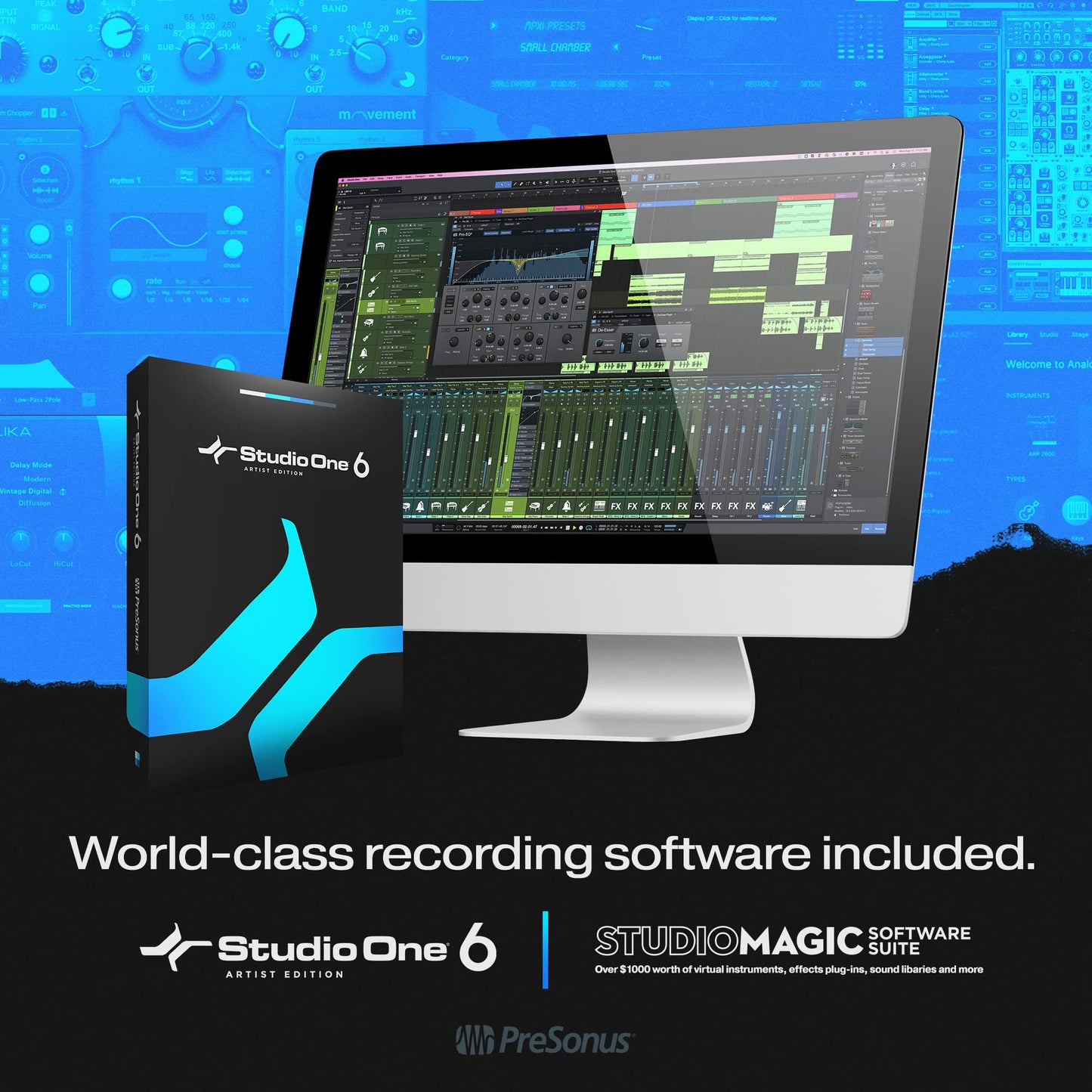 PreSonus Studio 24c 2x2, 192 kHz, USB Audio Interface with Studio One DAW Recording Software - electronicsexpo.com - Audio Interfaces