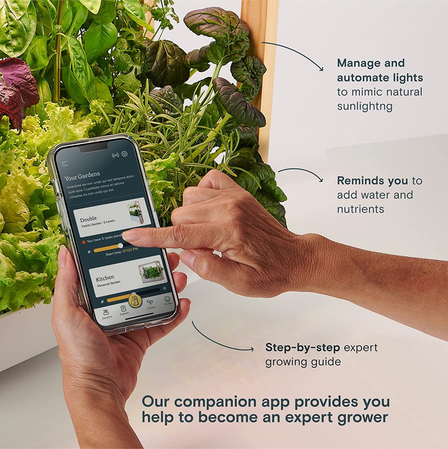 Rise Gardens Personal Garden and Starter Kit Hydroponics Growing System (Open Box) - electronicsexpo.com - Smart Gardens